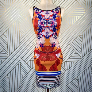 Clover Canyon‎ Prism Orchid Neoprene Dress Orange